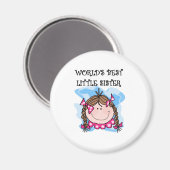 Brunettte Best Little Sister Magneet (Voorkant / Achterkant)