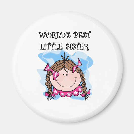 Brunettte Best Little Sister Magneet (Voorkant)