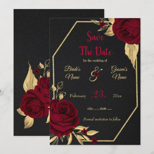 brungoon en gouden flormonale zwarte meetkunde red save the date