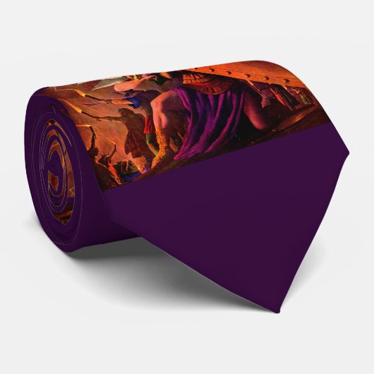 Brunhilde Weeps aan de Funeral Pyre van Sigfried Stropdas (Opgerold)