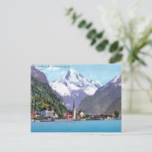 Brunnen, Lucerne 1920-meer Briefkaart (Staand voorkant)