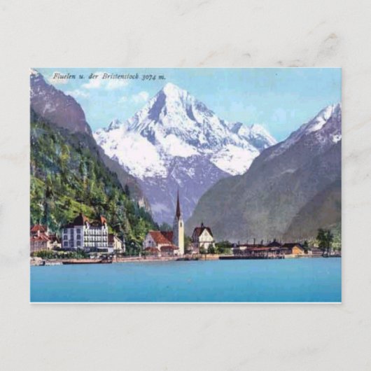 Brunnen, Lucerne 1920-meer Briefkaart (Voorkant)