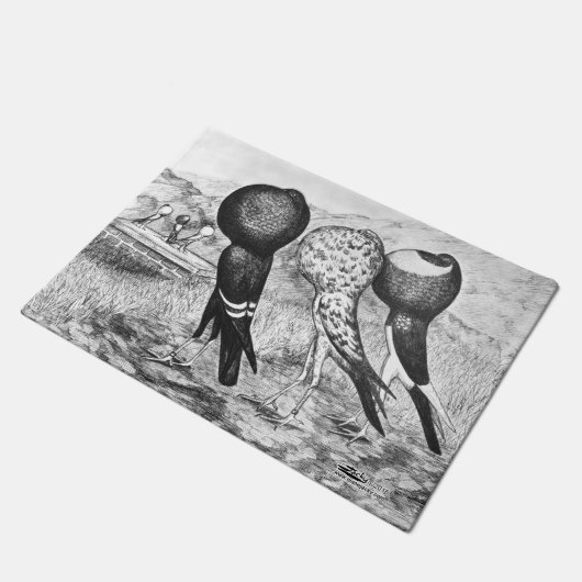 Brunner Pouter Pigeons Deurmat (Schuin)