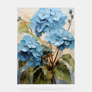 Brunnera bloemen - Impasto Bloemen Acryl Bord