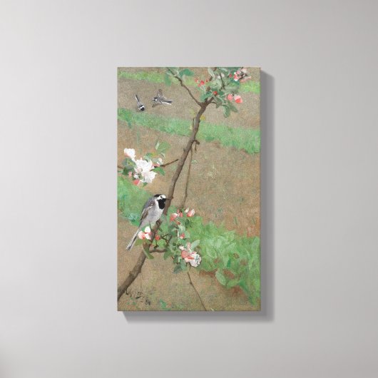 Bruno Andreas Liljefors  Wagtails Canvas Afdruk (Voorkant)