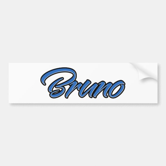 Bruno Name blue Aufkleber Sticker Autoaufkleber (Voorkant)