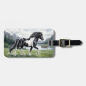 Brunskjottur Black pinto Icelandic Bagagelabel (Voorkant horizontaal)