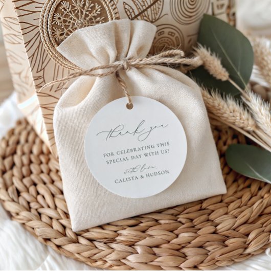 BRUNSWICK CREST bruiloft Dank u Bedankjes Labels