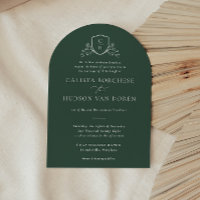 BRUNSWICK CREST Green Faire-part de mariage