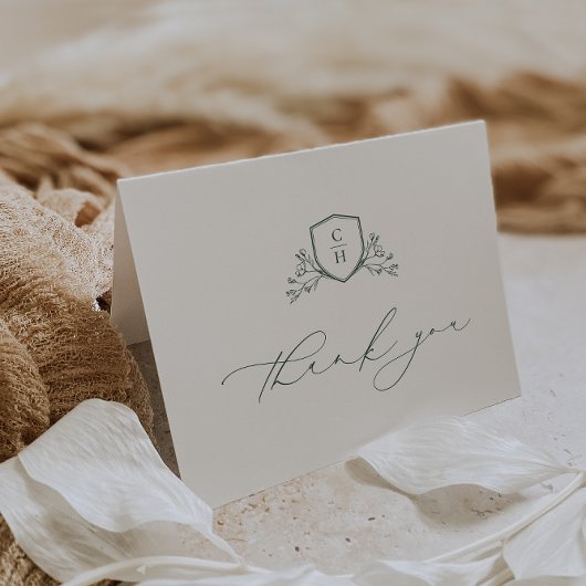 BRUNSWICK CREST Trouwfoto Bedankkaart