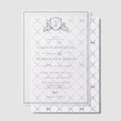 BRUNSWICK CREST Wedding Vellum Uitnodigingen (Offset (Uitnodiging))