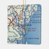 Brunswick GA Jekyll Island Keramisch Ornament (Links)