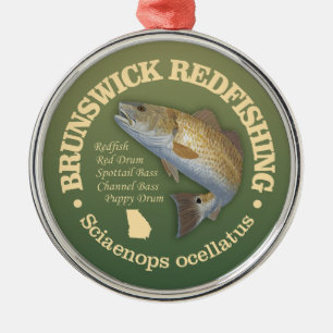 Brunswick GA (roodbaars) Metalen Ornament