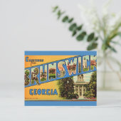 Brunswick Georgia Retro Briefkaart (Staand voorkant)