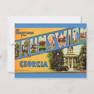 Brunswick Georgia Retro Briefkaart