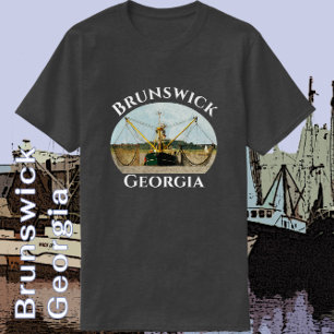 Brunswick Géorgie Joli bateau à crevettes T-shirt