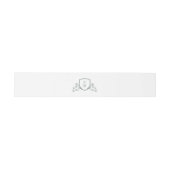 BRUNSWICK Green Botanical Monogram Crest Uitnodigingen Wikkel (Vlak)