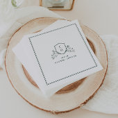 BRUNSWICK Monogram Crest Wedding Servet