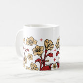 Brunt de sable Brown Mug floral (Devant gauche)