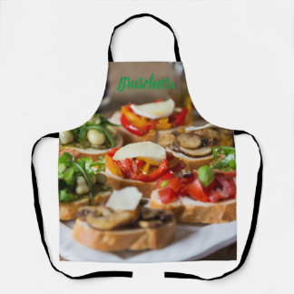Bruschetta Antipasti met bonen en arugula, Schort