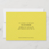 Brush blanc Typographie Graduation Invitation II (Dos)