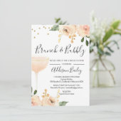Brush Brunch Champagne Invitation à la douche nupt (Debout devant)