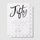 Brush Calligraphy 50 Invitations Vellum Anniversai (Décalage (Invitation))