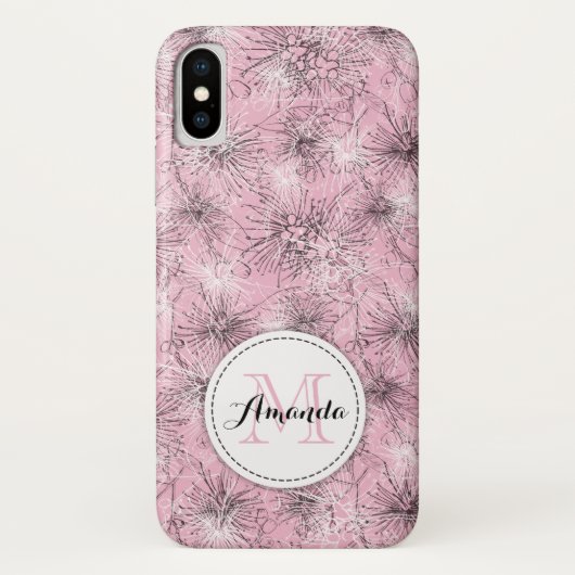 Brush cherry lelie-pilly bloemenroze iphone case (Achterkant)