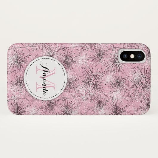 Brush cherry lilly pilly coque iphone rose floral (Dos (Horizontal))