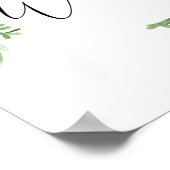 Brush Floral Welcome Sign - trouwdouche Poster (Hoek)