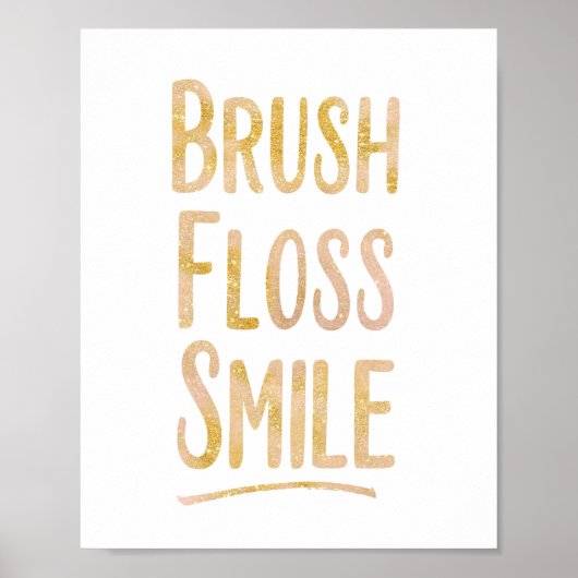 Brush Floss Smile Poster (Voorkant)