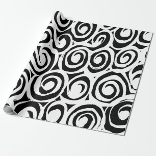 Brush grunge pattern. White and black vintage. abs Cadeaupapier