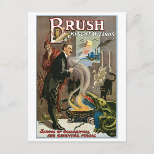 Brush ~ King of Wizards Magic Act Briefkaart