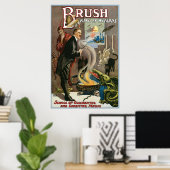 Brush ~ King of Wizards  Magic Act Poster (Thuiskantoor)