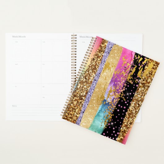 Brush parties scintillant arc-en-ciel en verre tou (Devant avec enveloppe)