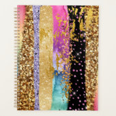 Brush parties scintillant arc-en-ciel en verre tou (Devant)