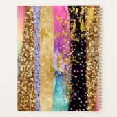 Brush parties scintillant arc-en-ciel en verre tou (Dos)