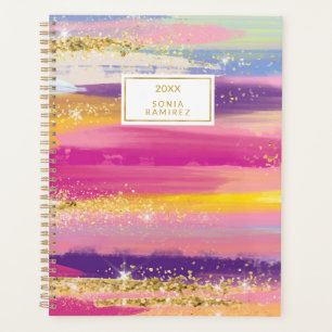 Brush rose chaud coups Parties scintillant or bril