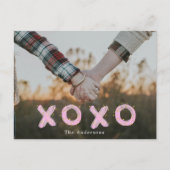 Brush script embrasser et embrasser Photo Carte Po (Devant)