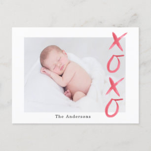 Brush script embrasser et embrasser Photo Carte Po