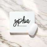 Brush Script Girl Blanc<br><div class="desc">Tapis de souris minimaliste et moderne.</div>