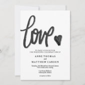 Brush Script Love| Faire-part de mariage (Devant)