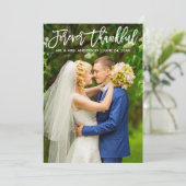 Brush Script Modern Forever Merci photo Mariage (Debout devant)