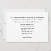 Brush Script Nous Avons Marié Invitation de fête (Dos)