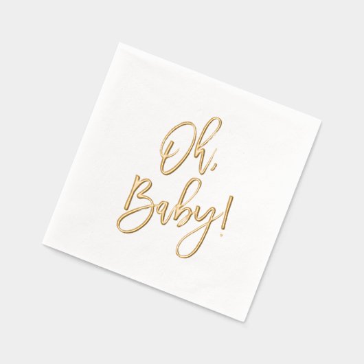 Brush Script Oh Baby shower (Gauche)