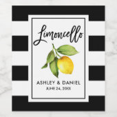 Brush Script strié Limoncello Lemon Étiquettes (Étiquettes simples)