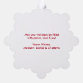 Brush Script Waterverf Red Truck Ornament Kaart (Achterkant)