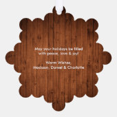 Brush Script Waterverf Rode Truck Rustieke Vakanti Ornament Kaart (Achterkant)