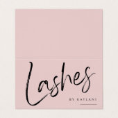 Brush Script Wimpers Gevouwen Zakelijke & Loyalty Visitekaartjes (Buitenkant ongevouwen)