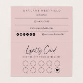 Brush Script Wimpers Gevouwen Zakelijke & Loyalty Visitekaartjes (Binnenkant ongevouwen)